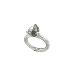 STERLING SILVER GREEN AMETHYST SOLID RING