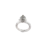 STERLING SILVER GREEN AMETHYST SOLID RING