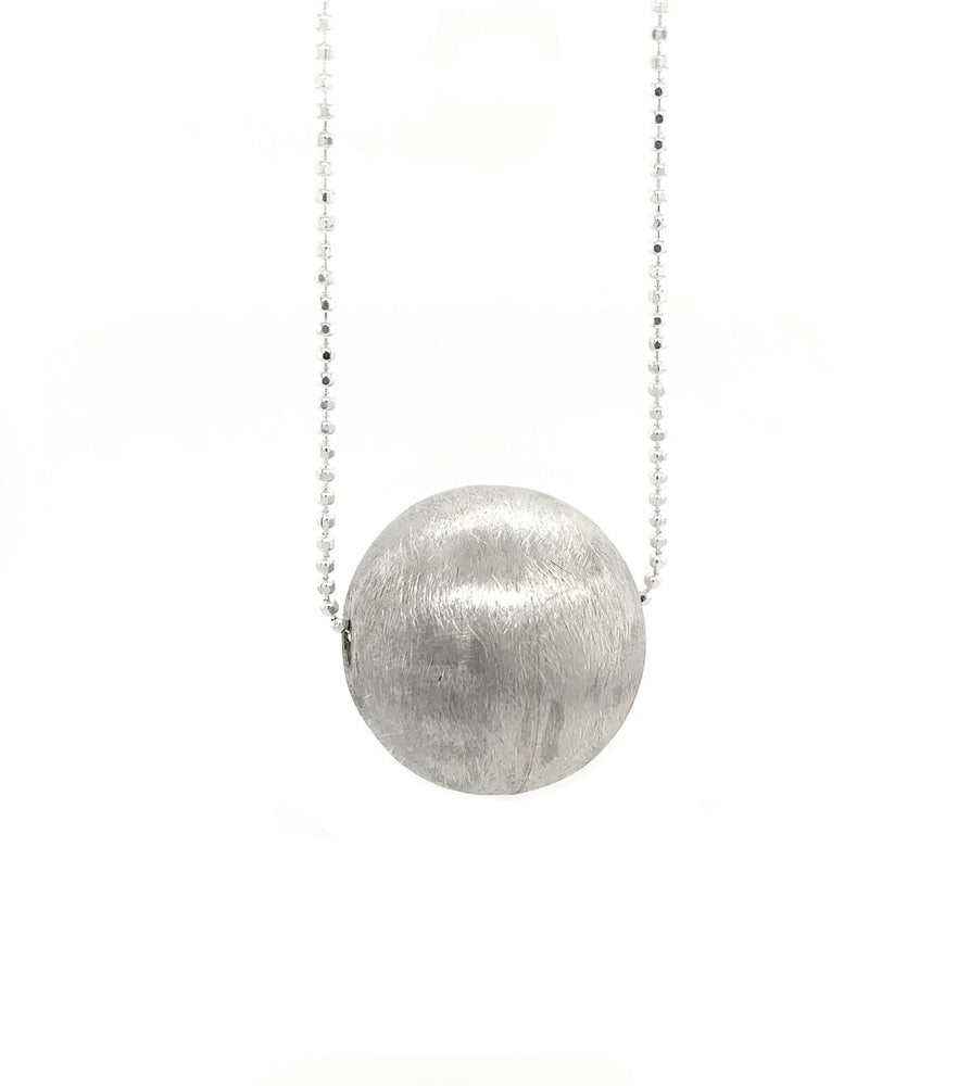 STERLING SILVER SPHERE   PENDANT WITH  CHAIN