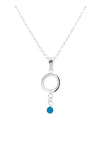 STERLING SILVER DISK PENDANT NECKLACE WITH PEARL