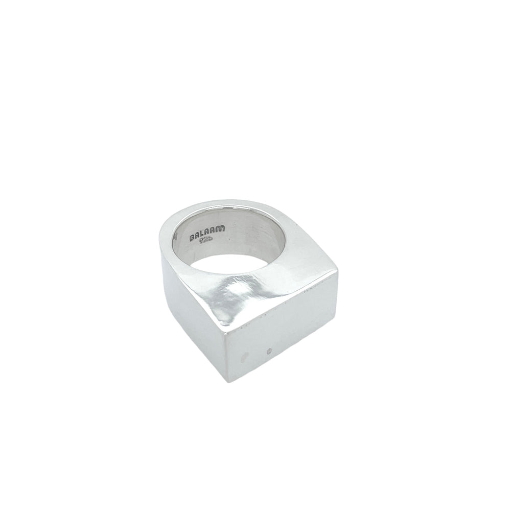 STERLING SILVER TRAPEZIUM  HOLLOW RING