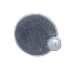 STERLING SILVER FRESH WATER PEARL CONCAVE DISK  WITH PEARL PENDANT