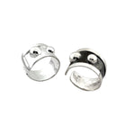 STERLING SILVER DOUBLE SPHERE RINGS