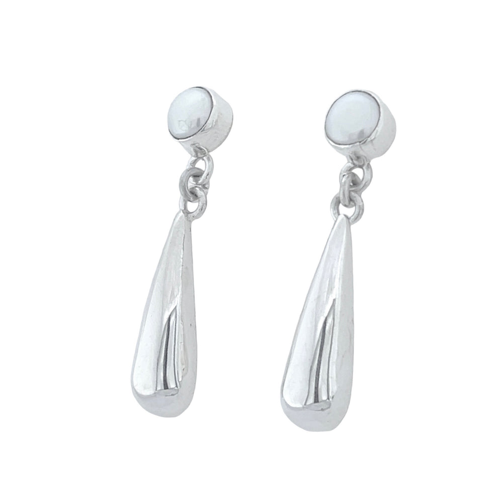 STERLING SILVER FRESHWATER PEARL WITH DROP EARRINGS