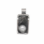 STERLING SILVER FRESH WATER PEARL RECTANGLE PENDANT