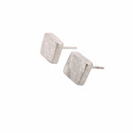 STERLING SILVER SQUARE BOX POST EARRINGS