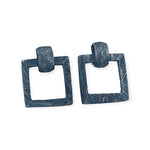 STERLING SILVER SQUARE BOX EARRINGS