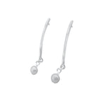 STERLING SILVER ARCH EARRING WITH FRESHWATER PEARL
