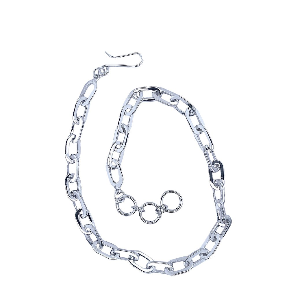 STERLING SILVER OVAL LINK NECKLACE