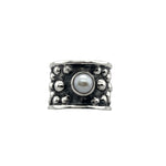 STERLING SILVER WRAP RING WITH PEARL