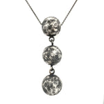 STERLING SILVER TRIPLE SPHERE PENDANT WITH 30” CHAIN