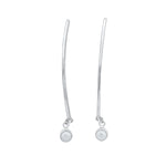 STERLING SILVER ARCH EARRING WITH FRESHWATER PEARL