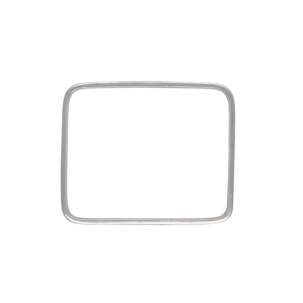 STERLING SILVER RECTANGLE BANGLE