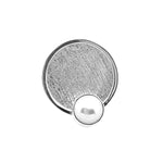 STERLING SILVER DISK ADJUSTABLE RING WITH FRESHWATER PEARL