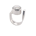 STERLING SILVER FRESHWATER PEARL OPEN RING