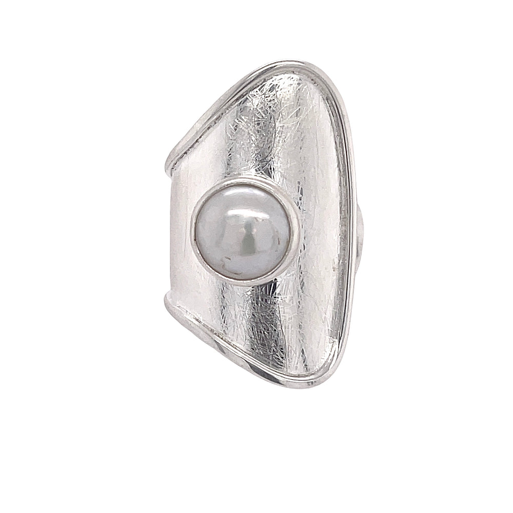 STERLING SILVER FRESH WATER PEARL WRAP AJUSTABLE  RING