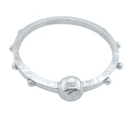 STERLING SILVER BEADED ROUND BANGLE