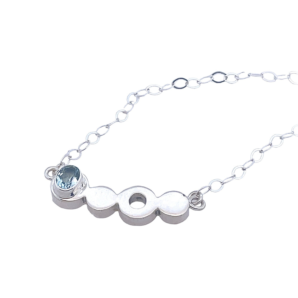 STERLING SILVER GEM STONE NECKLACE