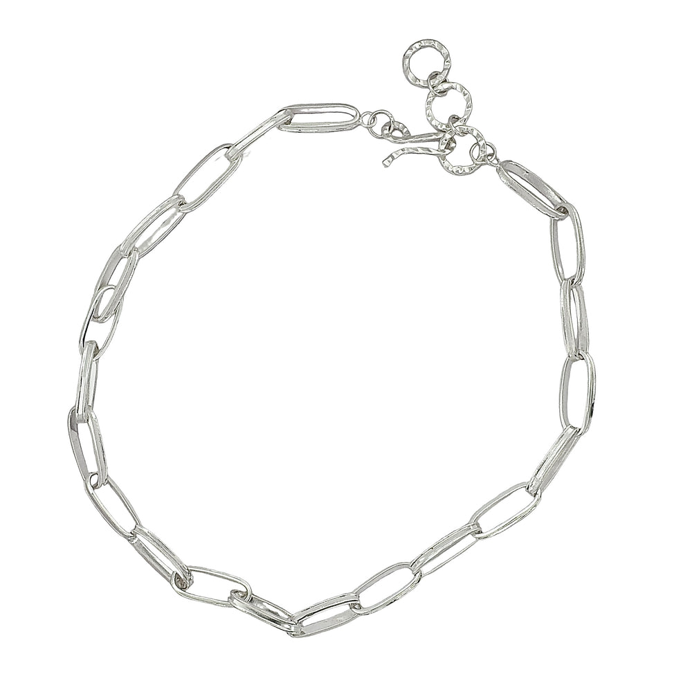 STERLING SILVER OVAL LINK NECKLACE