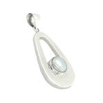 STERLING SILVER DROP SHAPE PENDANT WITH PEARL