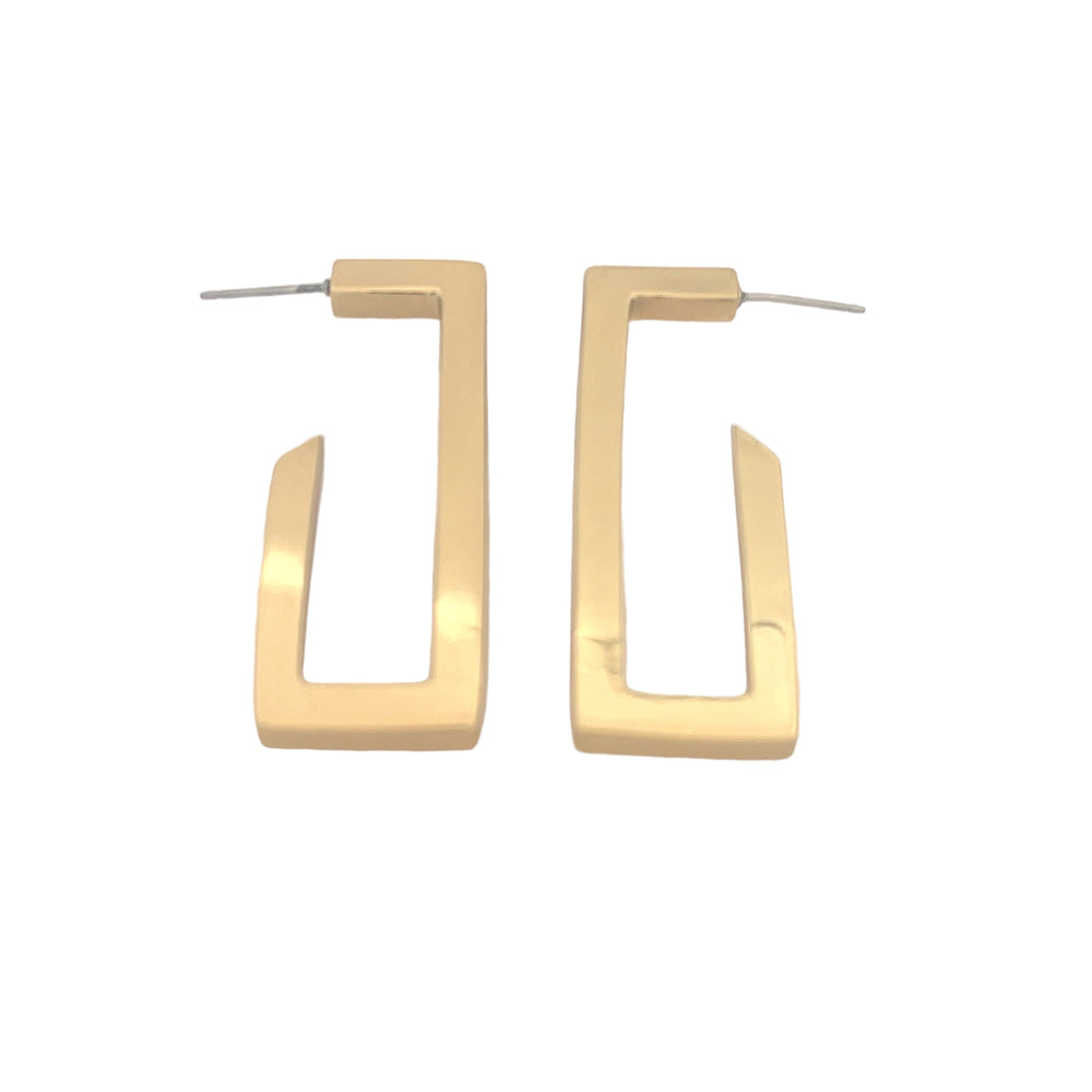FUSION RECTANGLE HOOP EARRINGS