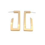 FUSION RECTANGLE HOOP EARRINGS