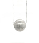 STERLING SILVER SPHERE   PENDANT WITH  CHAIN