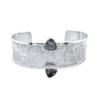 STERLING SILVER CUFF WITH WHITE TOPAZ