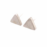 STERLING SILVER TRIANGLE BOX POST EARRINGS