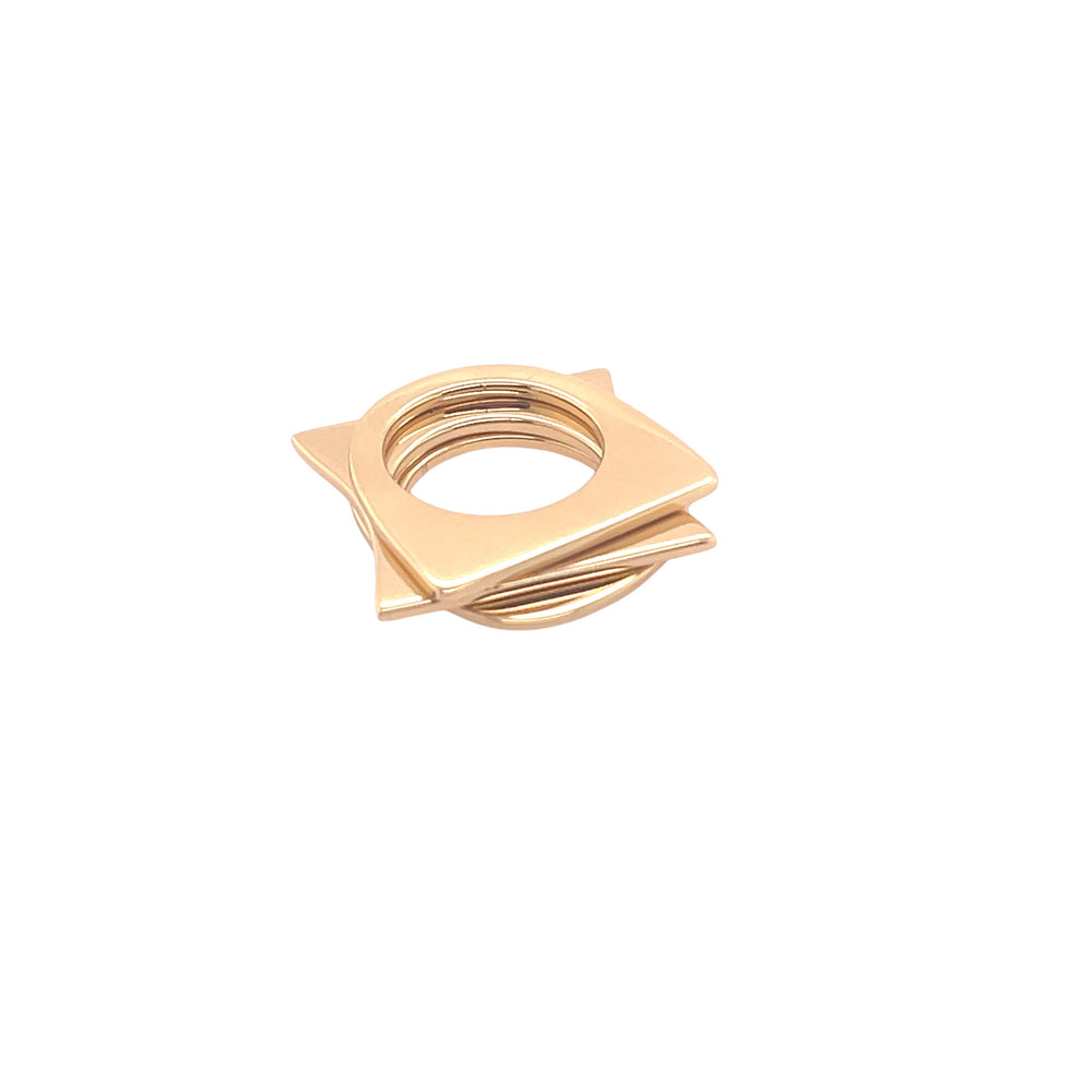 FUSION GEOMETRIC THIN SQUARE STACKABLE RING