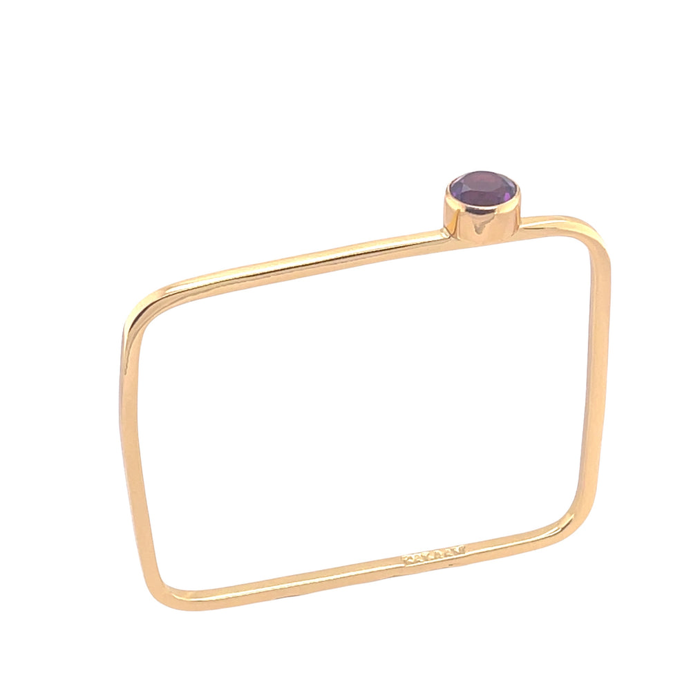 FUSION SQUARE LAB CREATED AMETHYST STACKABLE BANGLE