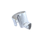 STERLING SILVER WHITE TOPAZ WRAP ADJUSTABLE RING