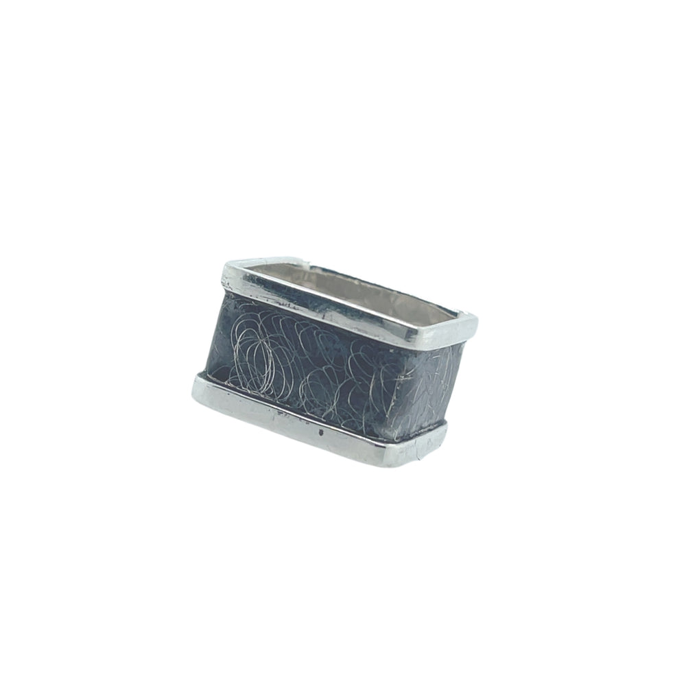 STERLING SILVER SQUARE WITH FRAME RING