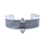 STERLING SILVER CUFF WITH WHITE TOPAZ
